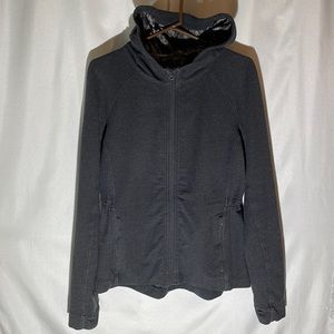 Lululemon athletic jacket (sz 12) gray with hood.
